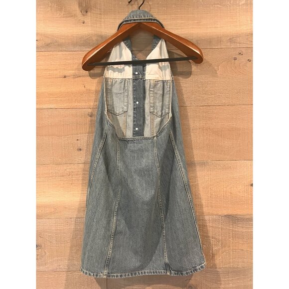NWOT GIVENCHY Halter Button-Front Denim Mini Dress size 42/ US 6 - Picture 8 of 14